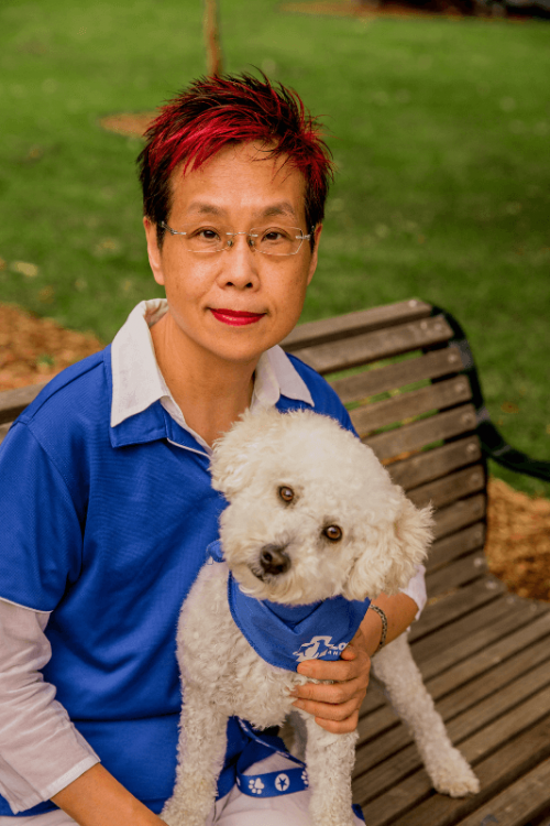 Lort Smith Pet Therapy volunteers Jui-shan and Bubu