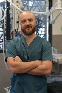 Dr Ben Mielke, specialist surgeon in scrubs at lort smith