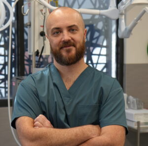 Dr Ben Mielke, specialist surgeon in scrubs at lort smith
